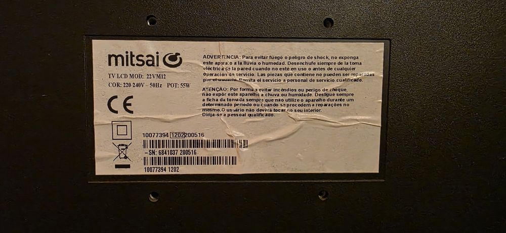 TV pequena 22 polegadas mitsay