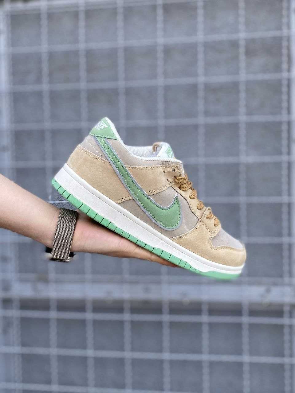 Кросівки Nike SB dunk beige&green