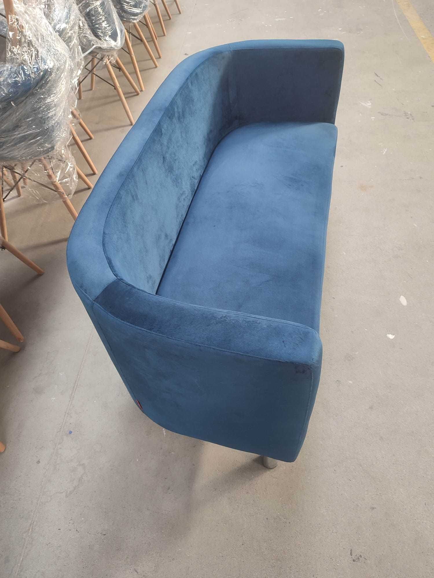 Sofa 2-osobowa granatowa