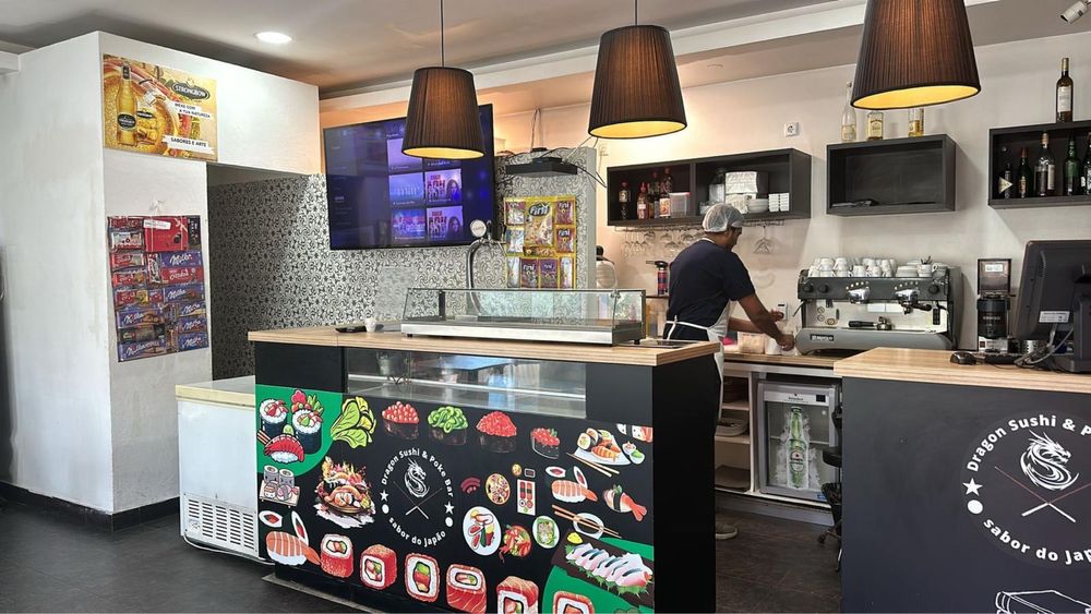 restaurante de sushi com italiano por trespasse