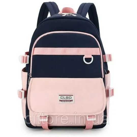 Рюкзак школьный портфель новый практичный через плечо черный синий