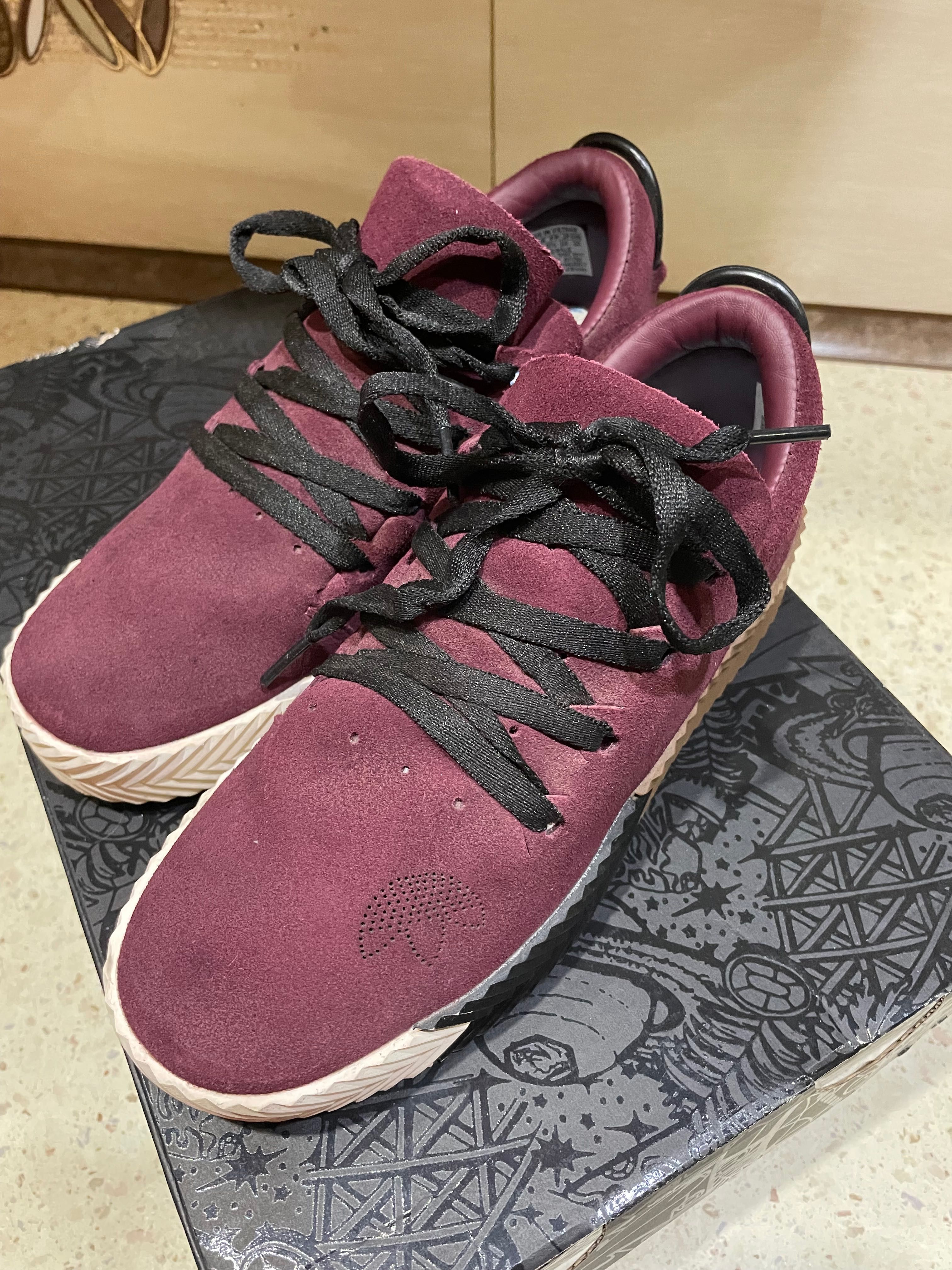 Мокасины кроссовки Adidas, цвет бургундия 37р