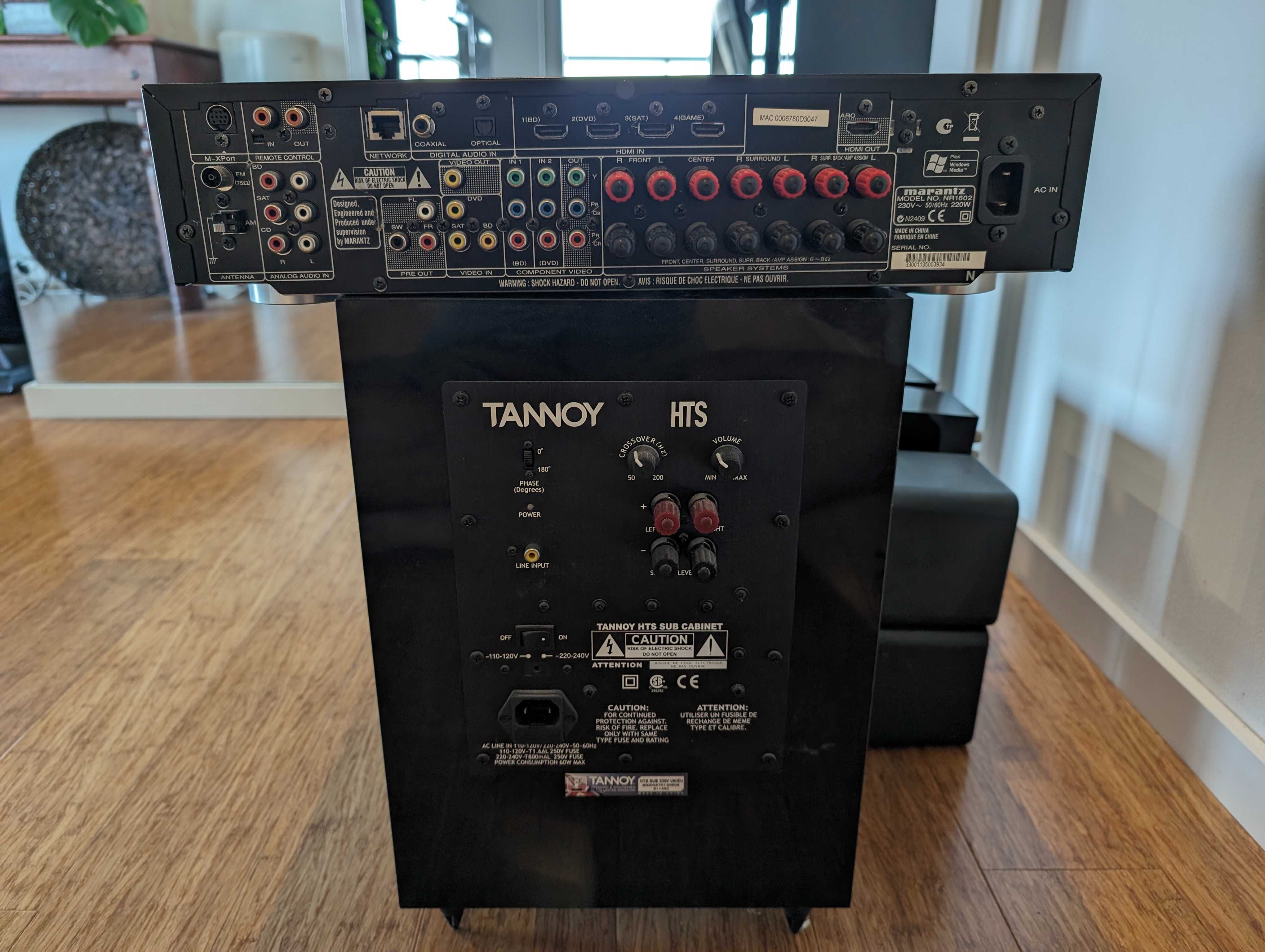 Głośniki 5.1 Tannoy HTS 201 + 2.0 e-audio B406A