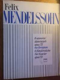 Nuty F.Mendelssohn 6 utworów dziecięcych op.72 na fortepian 1973 PWM