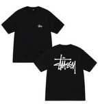 Мужские футболки Stussy Logo Стусси черные белые унисекс тишка шорты