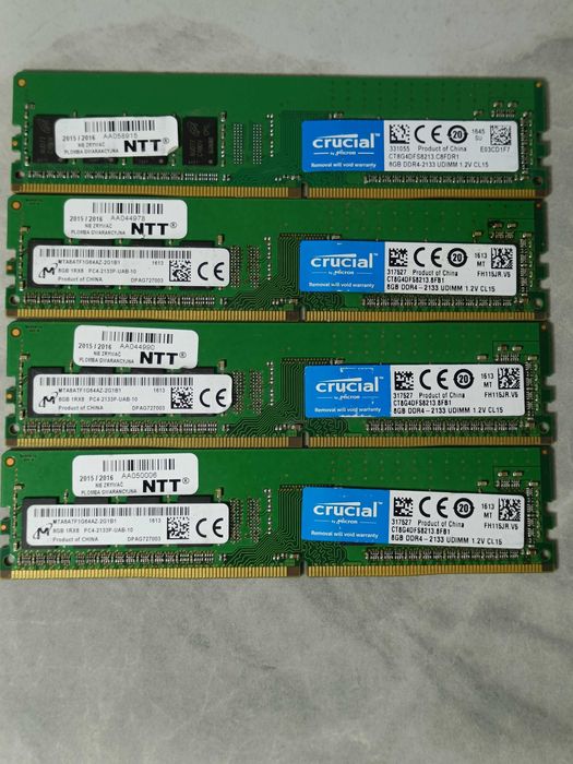 Оперативна память CRUCIAL Micron DDR4 8GB 16GB 2133MHz РОБОЧОМУ стані
