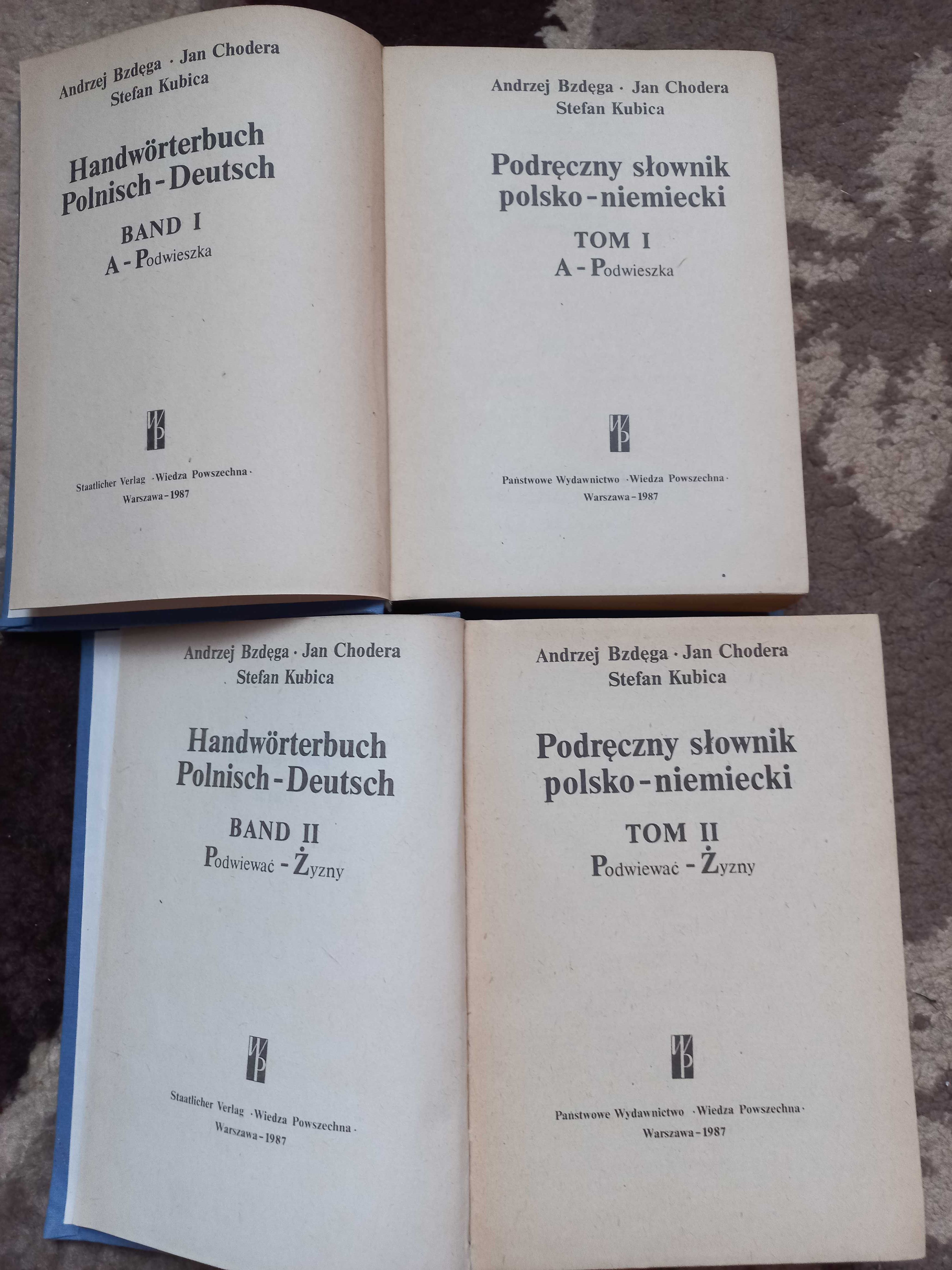 Podręczny słownik polsko niemiecki 2 tomy Praca zbiorowa