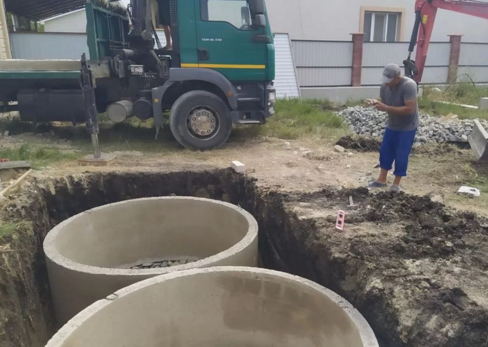 Армований септик с бетону, каналізація, вигрібна яма без ризиків(Ф200)
