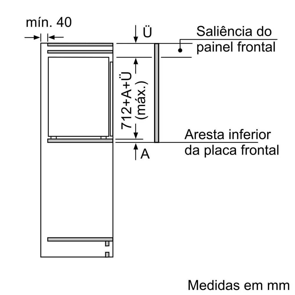 Arca frigorífica encastrável BALAY 3GI1047S