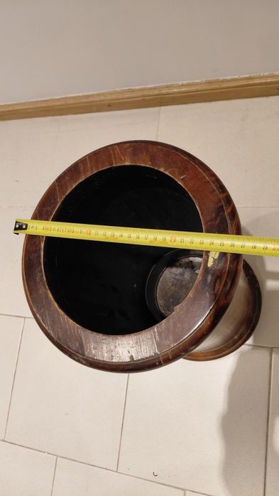 Porta guarda-chuvas cilindro (madeira maciça) 26x26x55cm alt