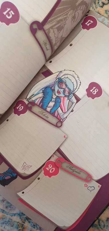 monster high pamiętnik kalendarz dziennik unikat raree