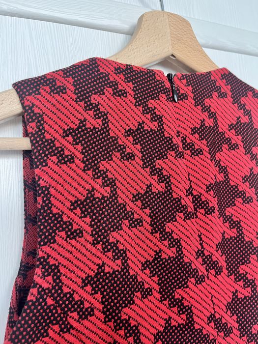 Czerwono czarna sukienka w kratkę Next 36/S vintage