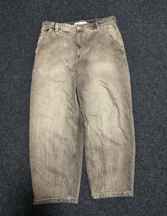 штаны бершка bershka джинсы серые бэгги baggy jeans rap swag y2k