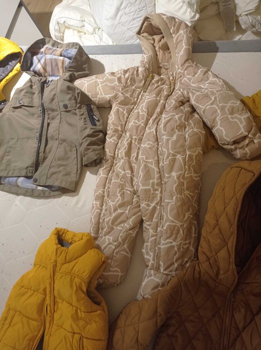Kurtki kombinezony zestaw chłopiec 74, 80