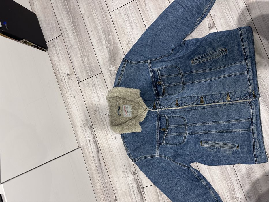 kurka jeansowaa zimowa z futerkiem Lee