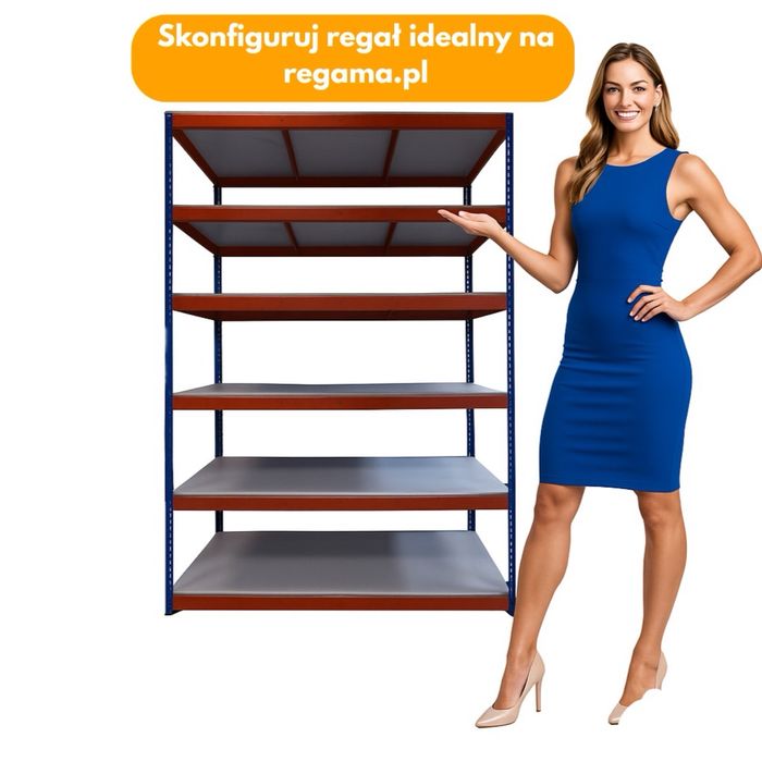 Regały magazynowe półkowe do sklepu warsztatu garażu kątownik 2 mm