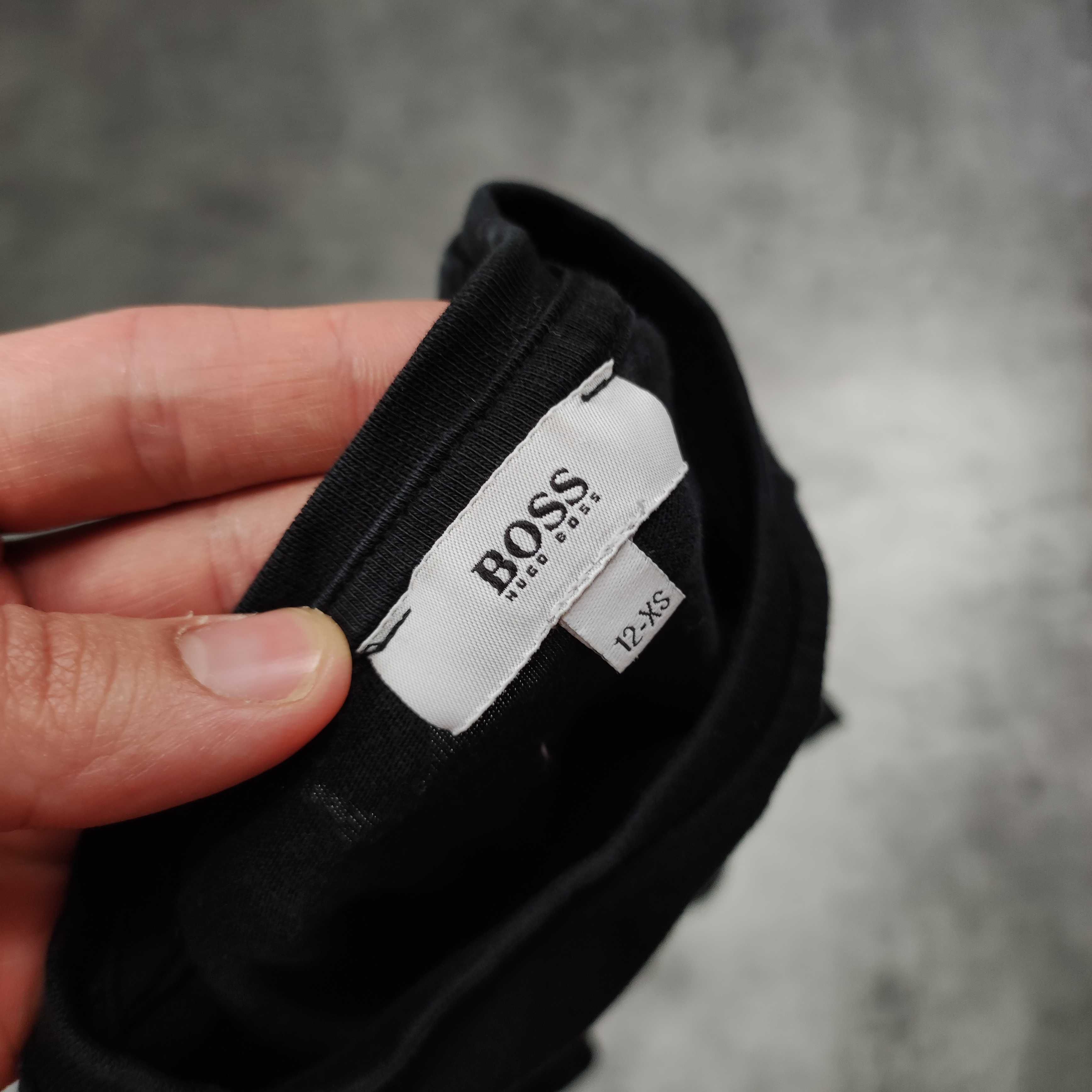 DAMSKA Koszulka Czarna Klasyczna basic Hugo Boss Małe Haftowane Logo