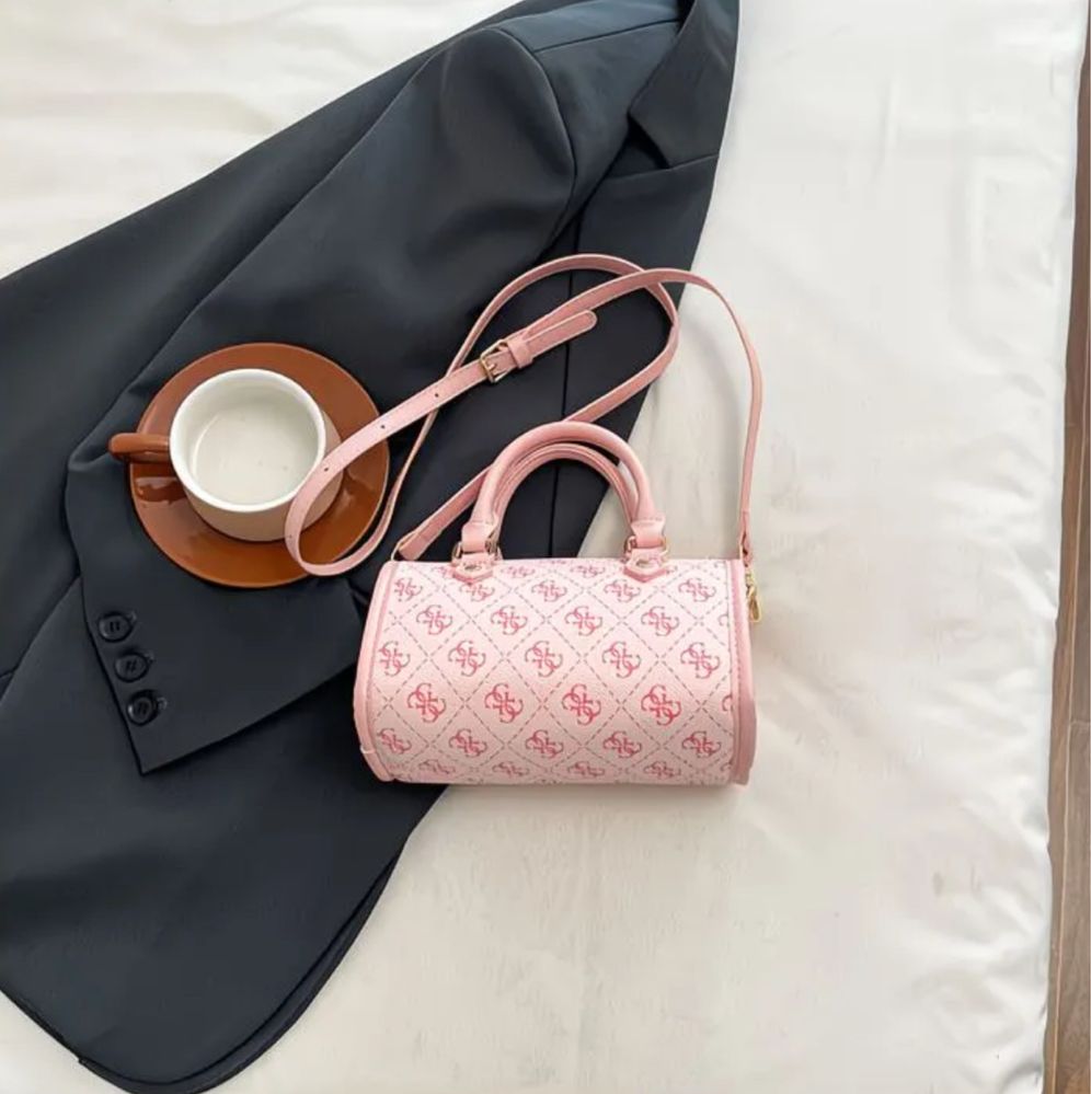 БЕЗ ПЕРЕДОПЛАТИ! Жіноча сумка Guess Monogram Pink
