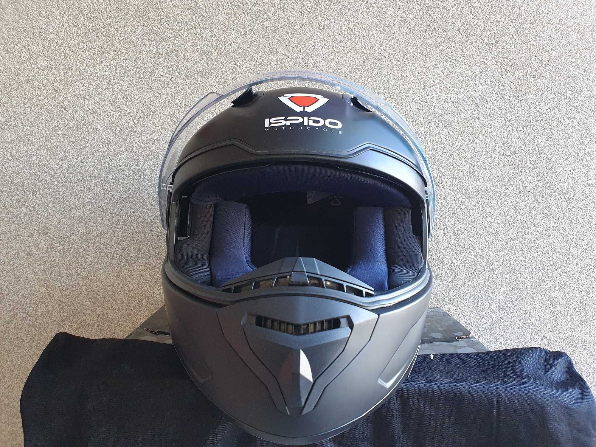 Kask integralny motocyklowy Ispido - czarny/matowy od S DO XL