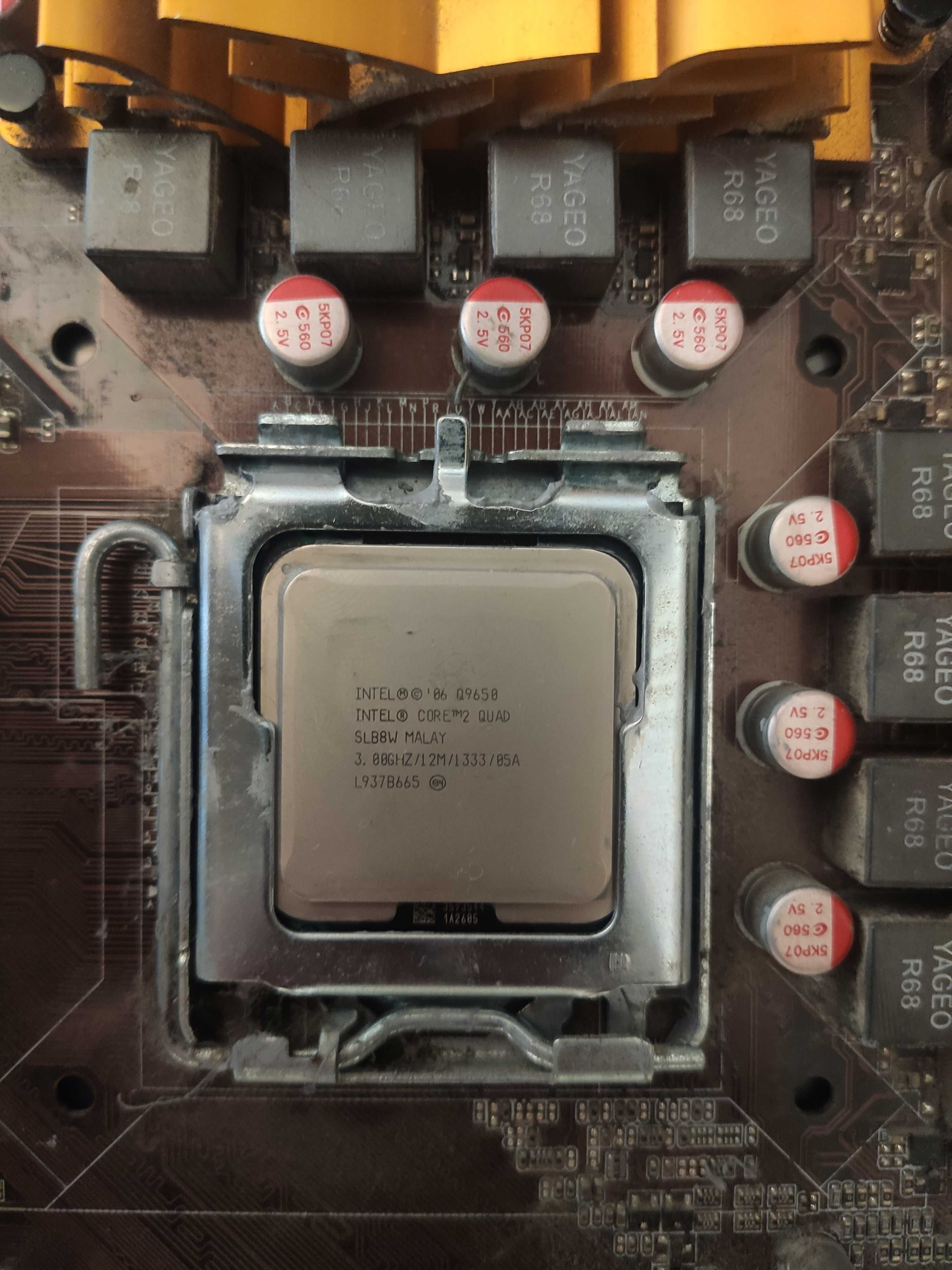 Intel Q9650 + płyta Asus P5Q Turbo + 8 GB RAM + chłodzenie SPC Spartan