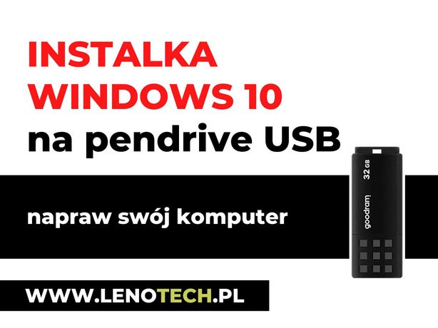Windows 10 Home Pro 2022 + Szybki Pendrive USB 3.0 Napraw komputer