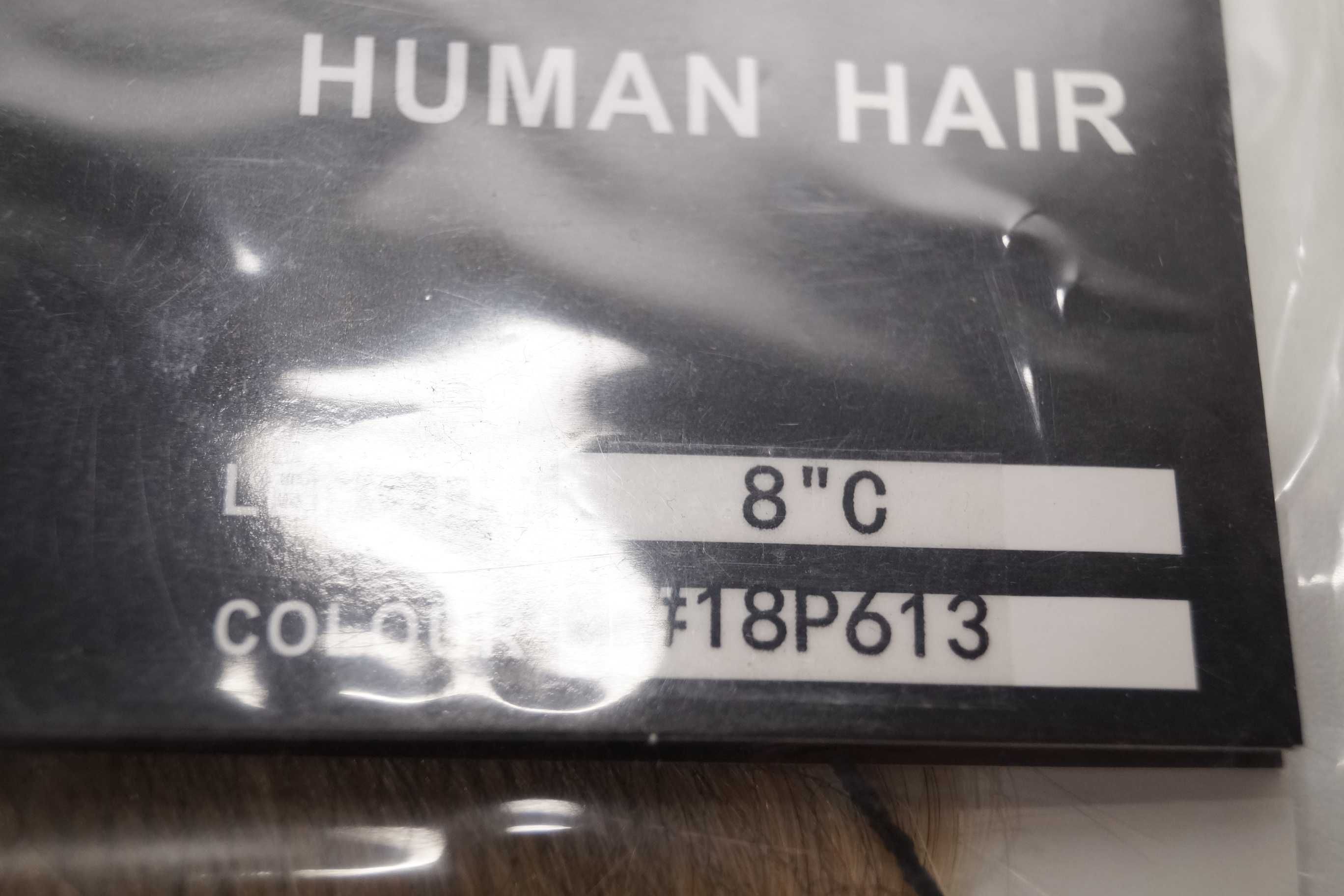 Doczep 100% naturalnych włosów blond 8"C #18P613