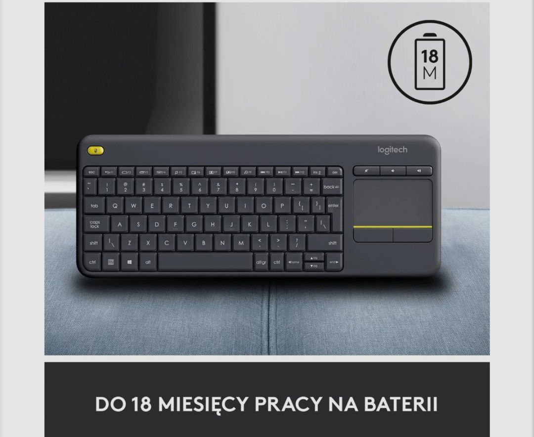 Klawiatura multimedialna do TV Logitech K400 Plus bluetooth BT