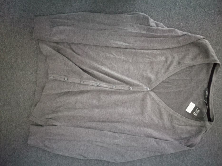 Sweter szary kardigan Lidl