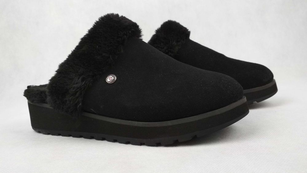 SKECHERS Keepsakes High Snow Magic Chodaki Kapcie Skórzane Roz. 36