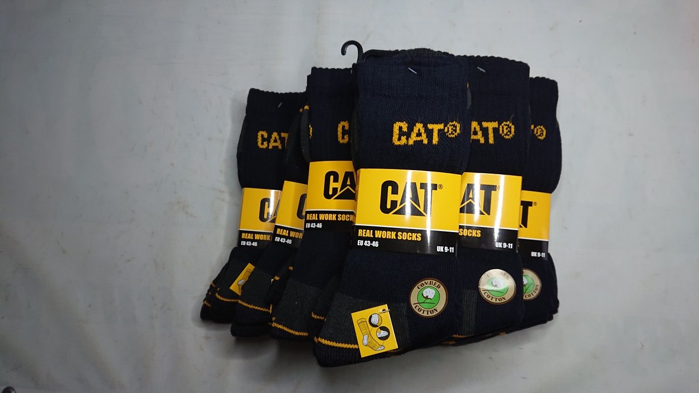 Skarpety robocze CAT Caterpillar wysokie Granatowe MOCNE 3 PAK 43-46