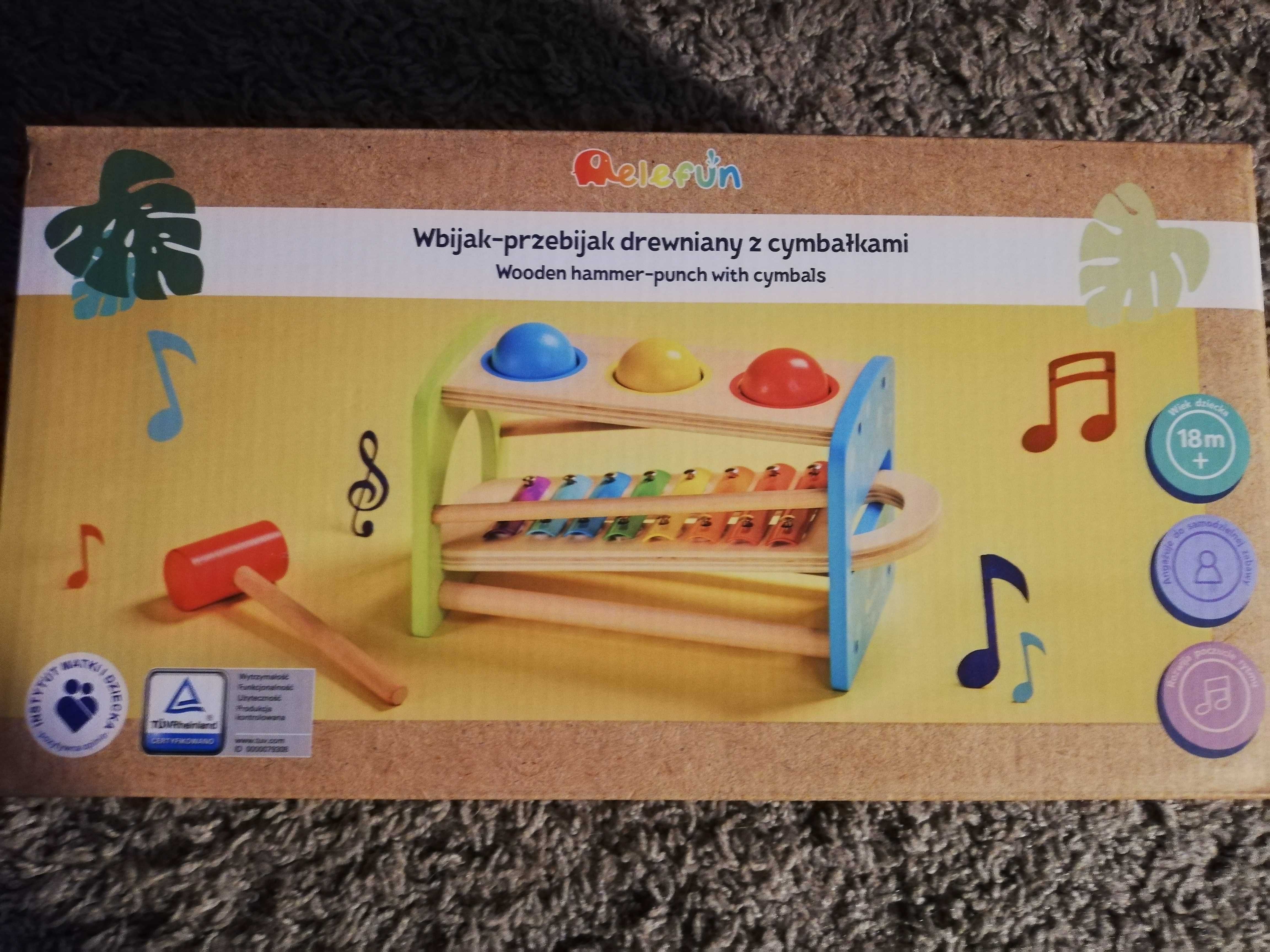Wbijak drewniany plus cymbałki