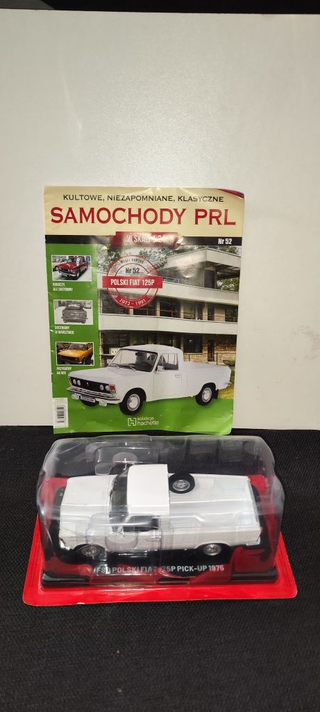 Model auta Polski Fiat 125p Pick Up 1:24 Hachette Nowy z gazetą nr 52