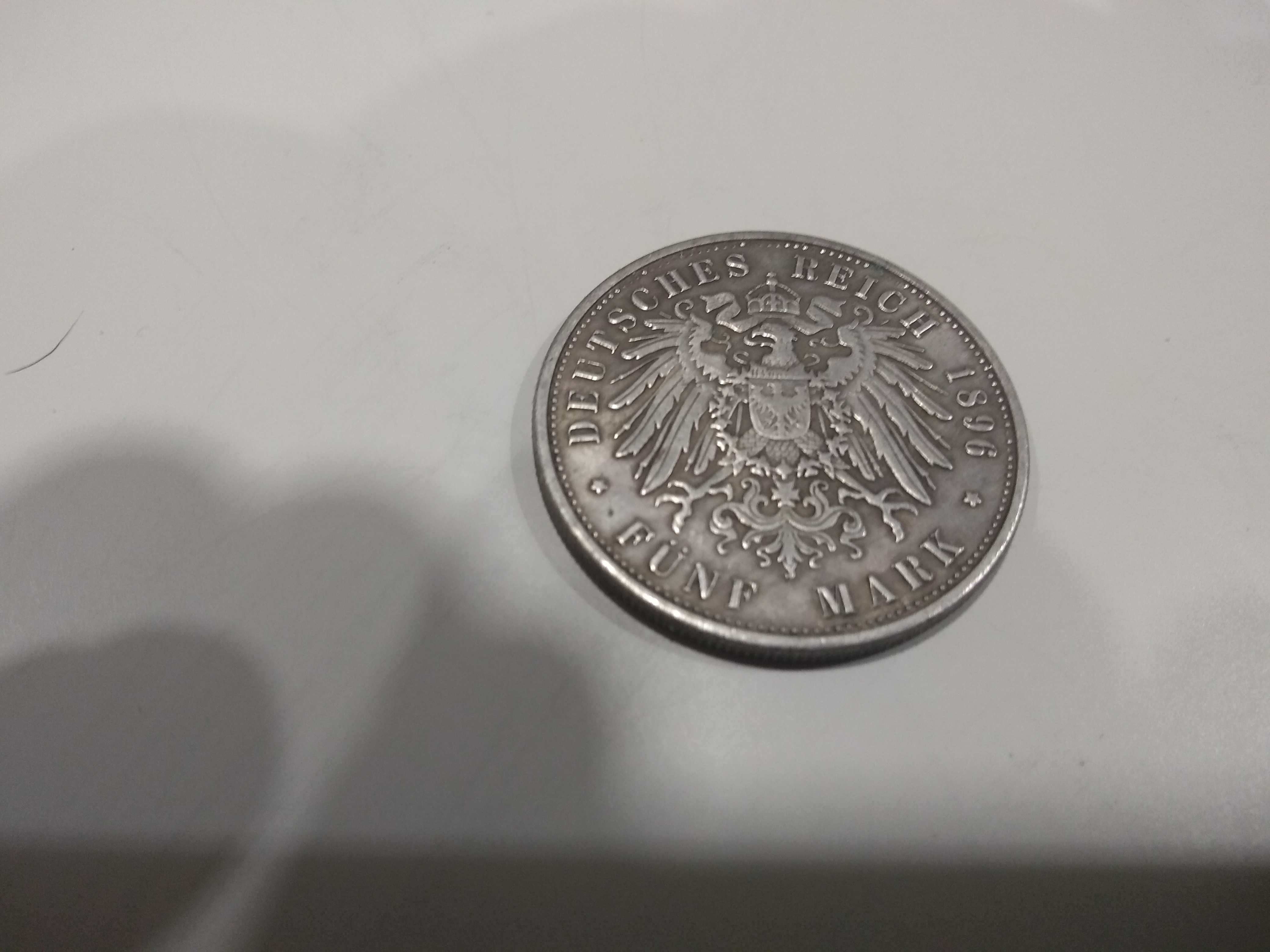 Dobra moneta kolekcjonerska - 5 marek 1896 Hamburg (M117)
