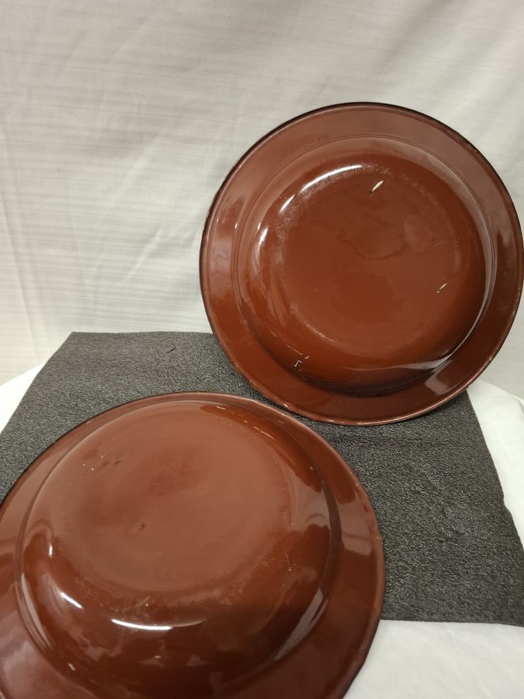 Emaliowane talerze 24cm prl