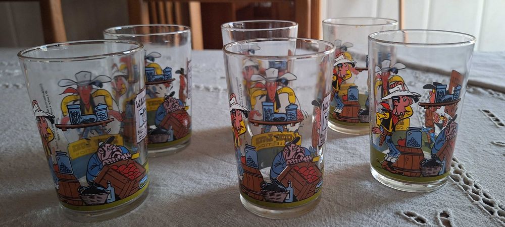 Copos de vidro Lucky Luke - coleção