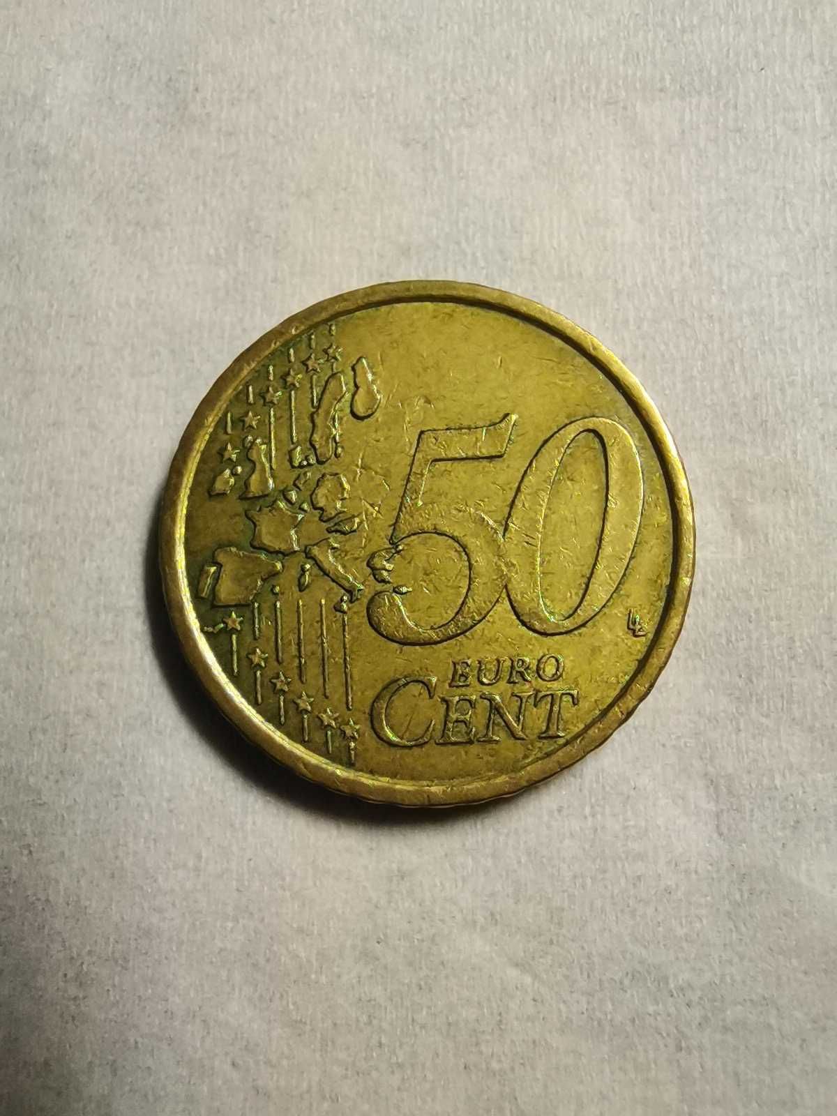 Włochy, 50 Euro Cent, 2002, Rome, Mosią