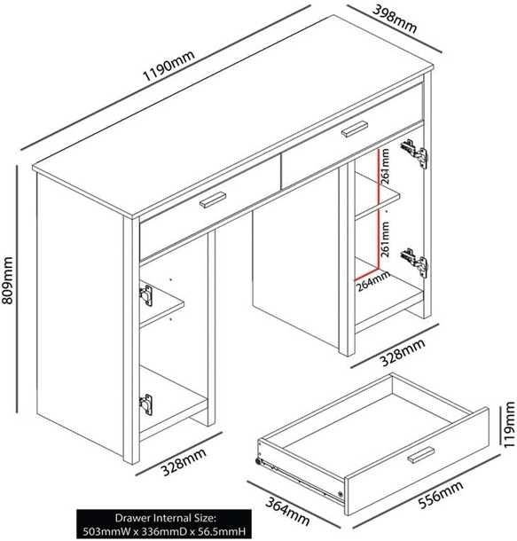 Nowe biurko / stół / stolik / blat / toaletka /konsola /GALANO !A2621!
