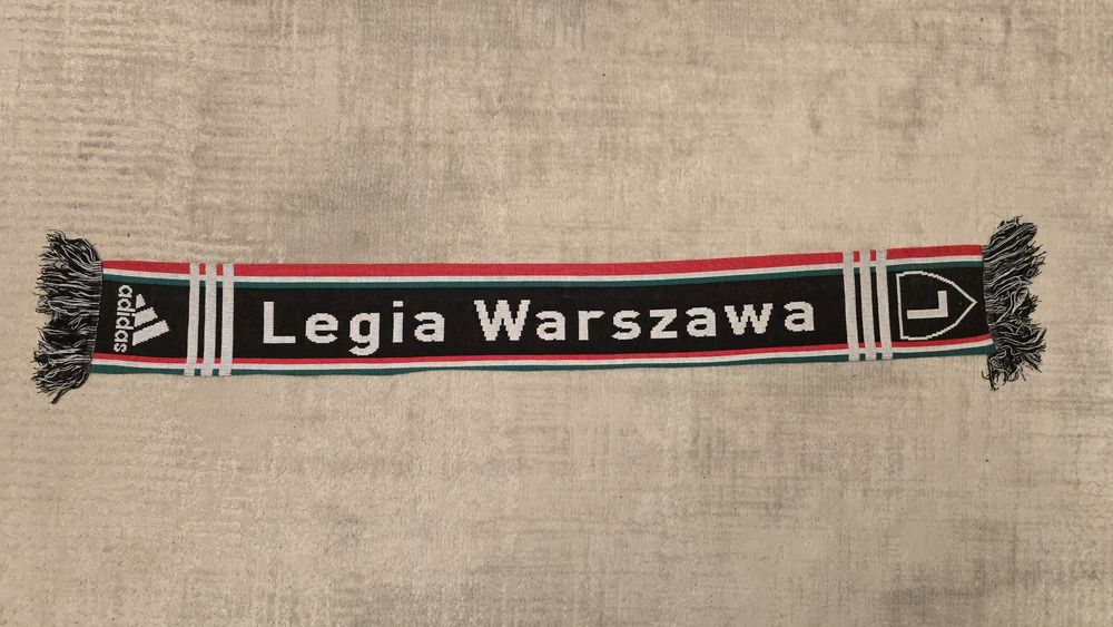 Unikatowy szalik Legia Warszawa adidas, unikatowe logo, Łazienkowska 3