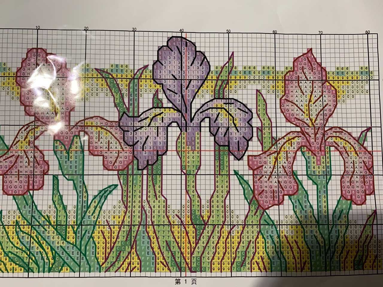 Набір для вишивання хрестиком 20х14 см  Gorgeous iris