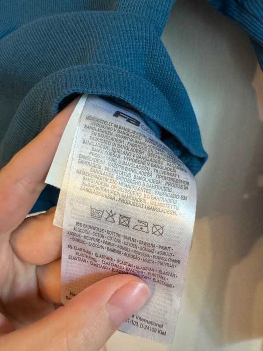 Niebieski crop top 95% bawełna new yorker xs