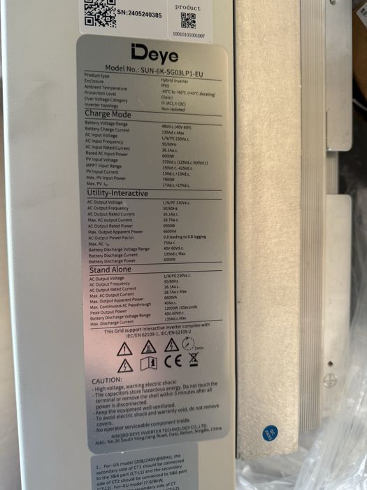 Falownik DEYE SUN-6K-SG03LP1-EU nowy