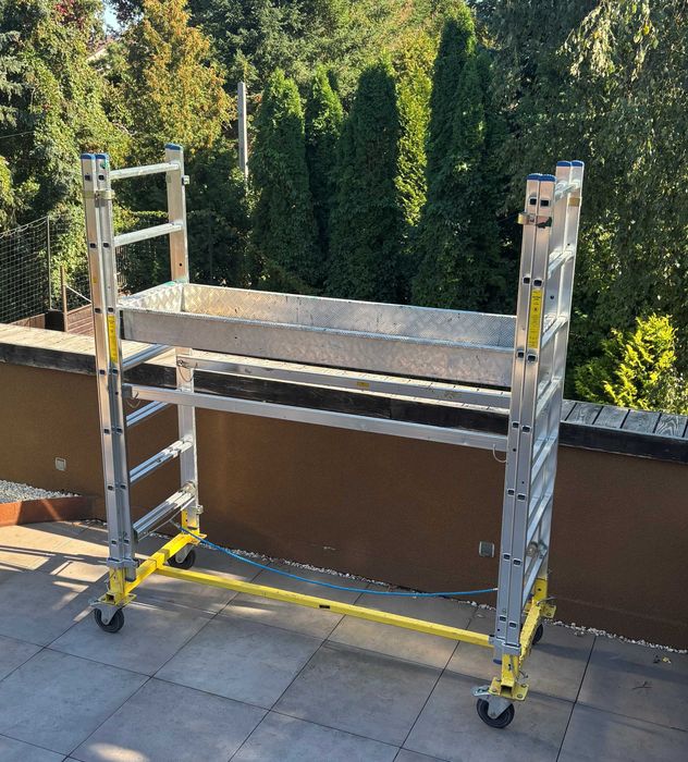 Rusztowanie aluminiowe jezdne Drabex RJ220. Wys. robocza do 4,2 m