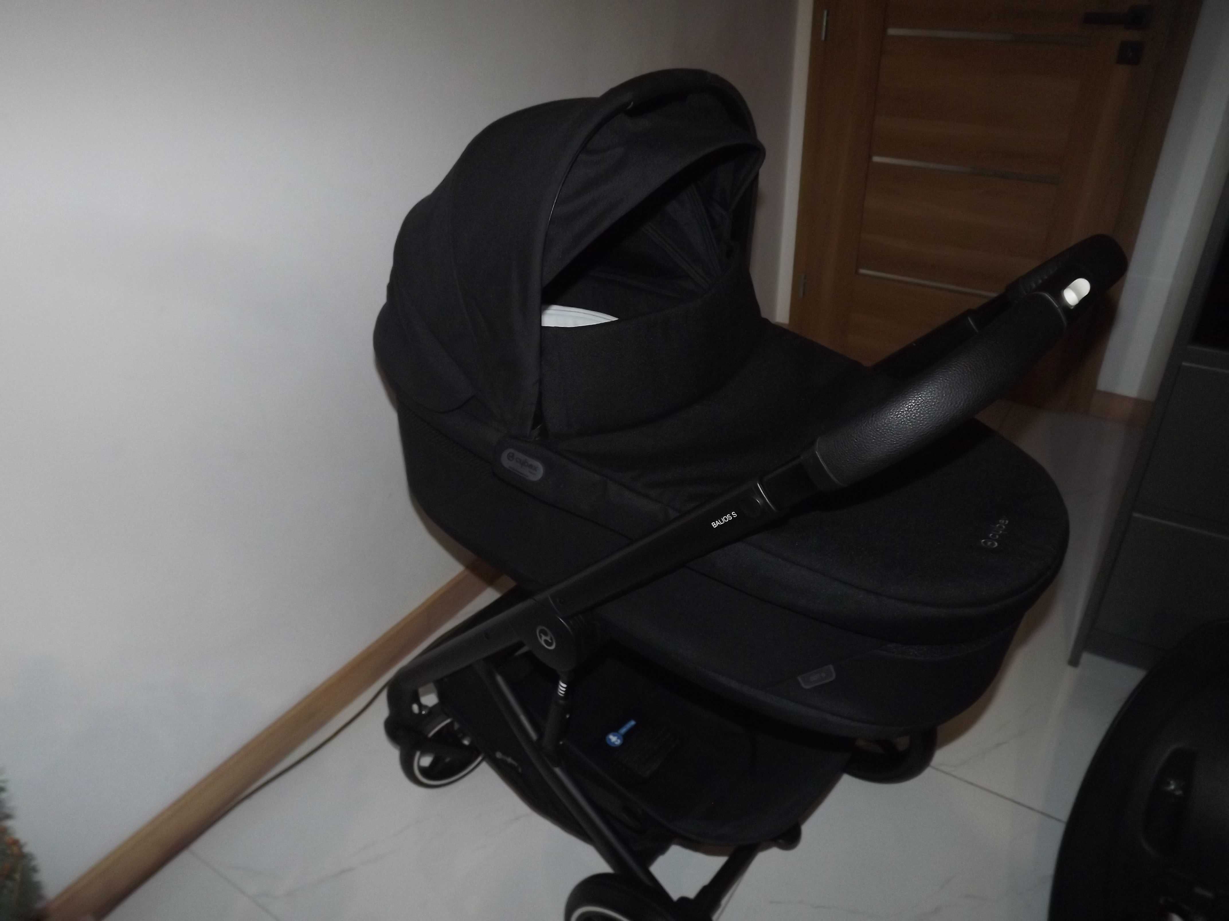 Cybex balios s lux 2.0 Moon black 3w1 Nowa tapicerka ,koła ,koszyk