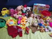 Большой набор игрушек для девочки куклы пупсы домик фигурки
