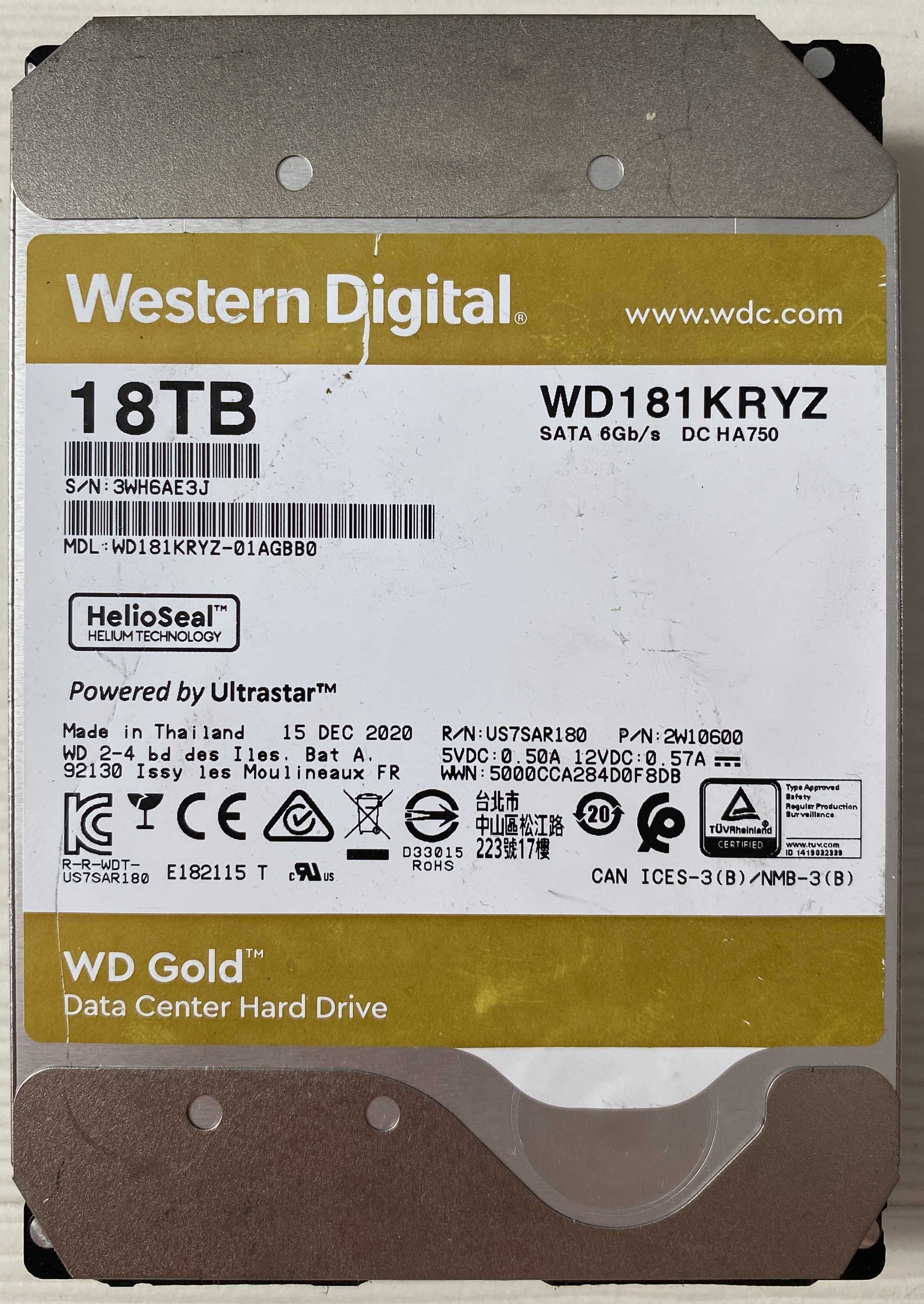 HDD SSD Western Digital WD Purple, Black, Red, Gold