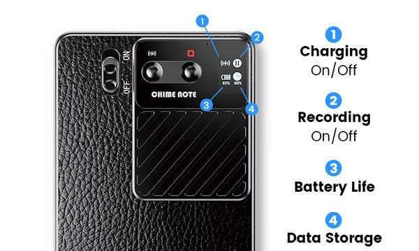 Chime Note inteligentny rejestrator AI tłumacz MagSafe 64Gb 3000mAh