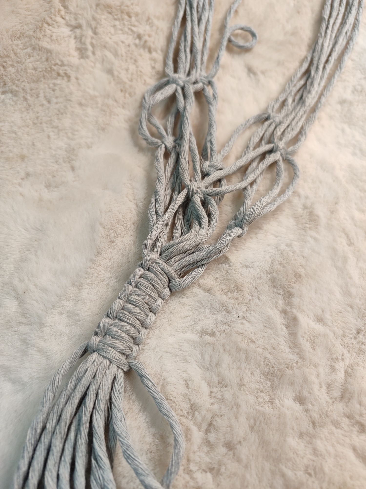 Suporte de plantas macramé
