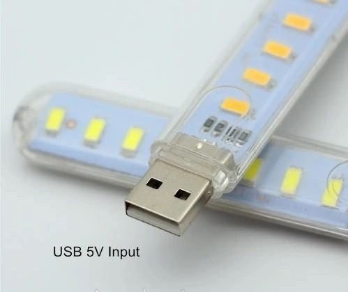 Мини фонарик на 8 светодиодов, USB лампа, LED светильник