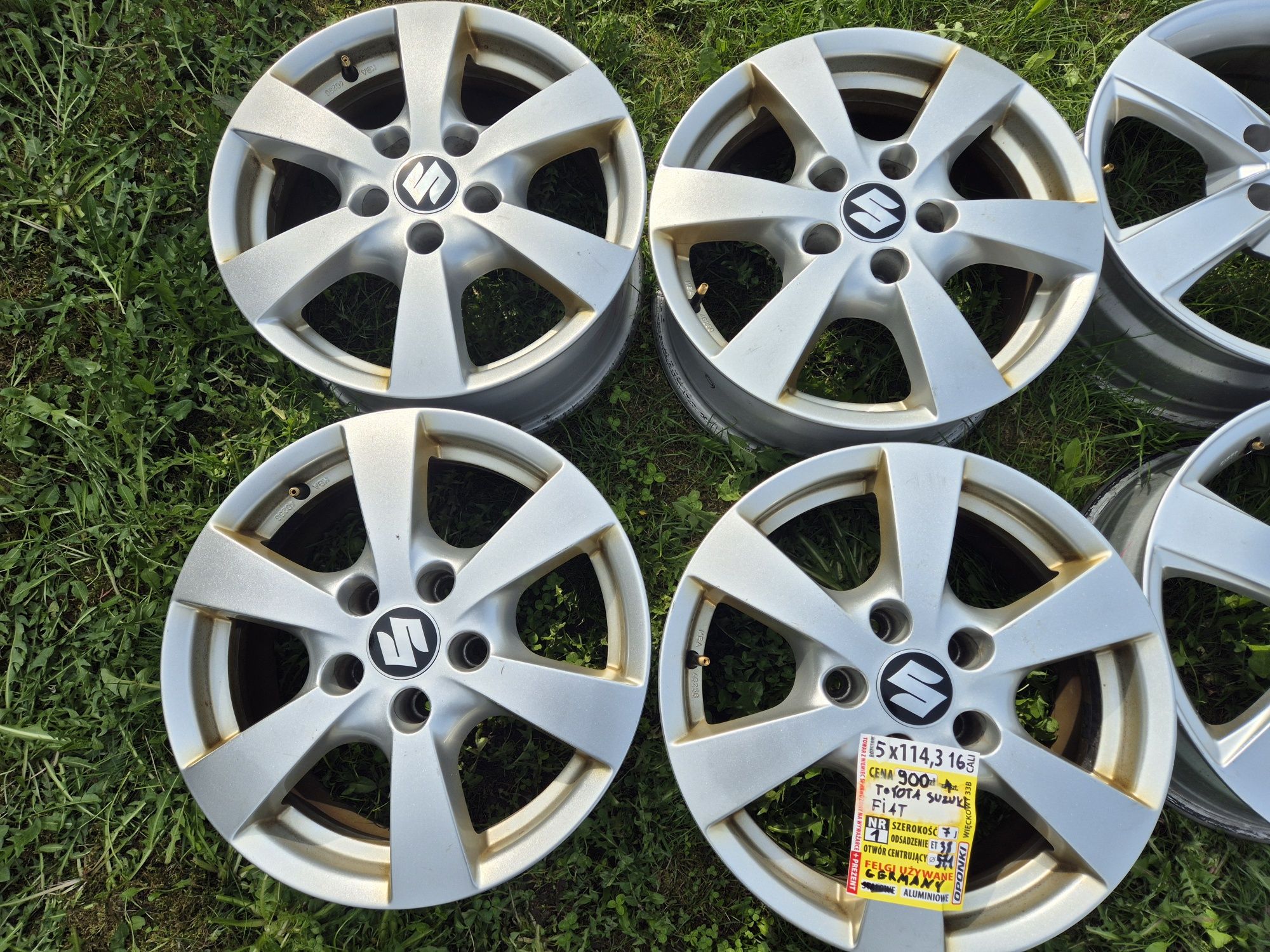 Alufelgi 5x114,3 16 Cali Toyota Suzuki Fiat Sedici Nissan Dacia Reno