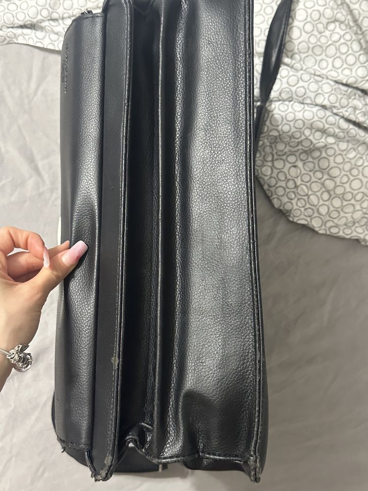 Torba na laptopa dokumenty Wittchen skórzana Czarna pojemna wyjazdowa